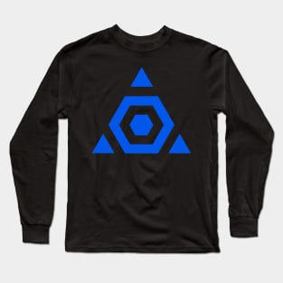 Blue Triangle Logo Long Sleeve T-Shirt